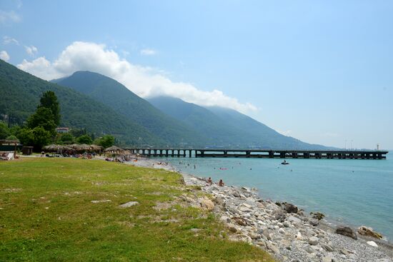 Holiday-makers in Abkhazia