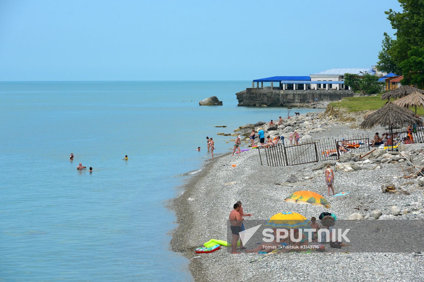 Holiday-makers in Abkhazia