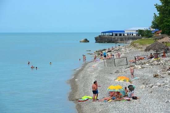 Holiday-makers in Abkhazia