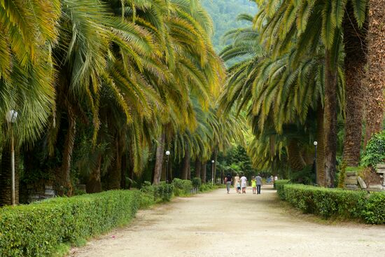 Holiday-makers in Abkhazia