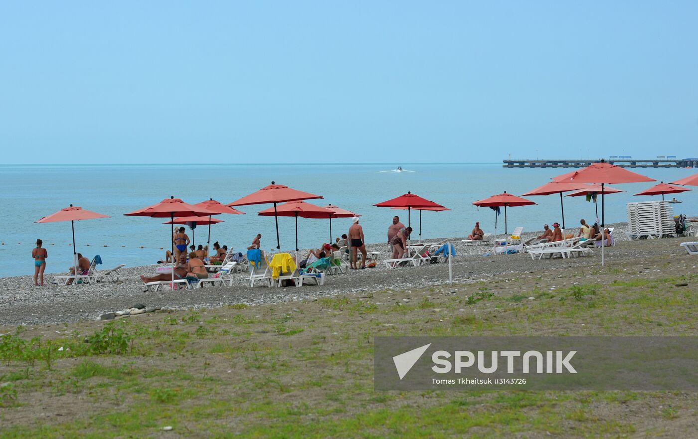 Holiday-makers in Abkhazia