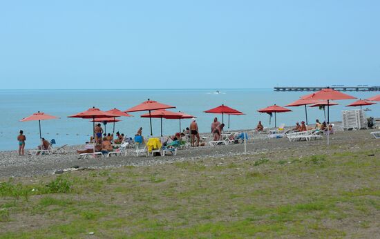 Holiday-makers in Abkhazia