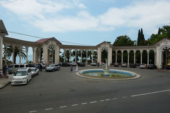 Holiday-makers in Abkhazia