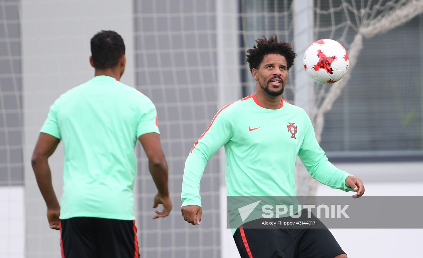 Football. 2017 Confederations Cup. Portugal holds training session