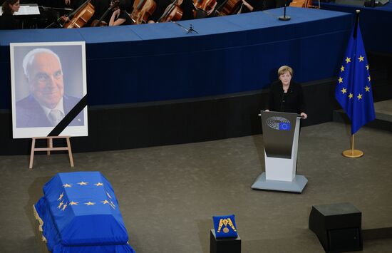 Memorial service for former German Chancellor Helmut Kohl