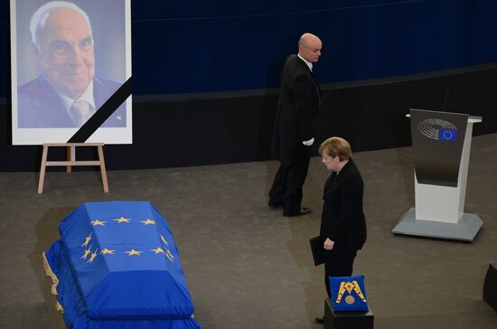 Memorial service for former German Chancellor Helmut Kohl