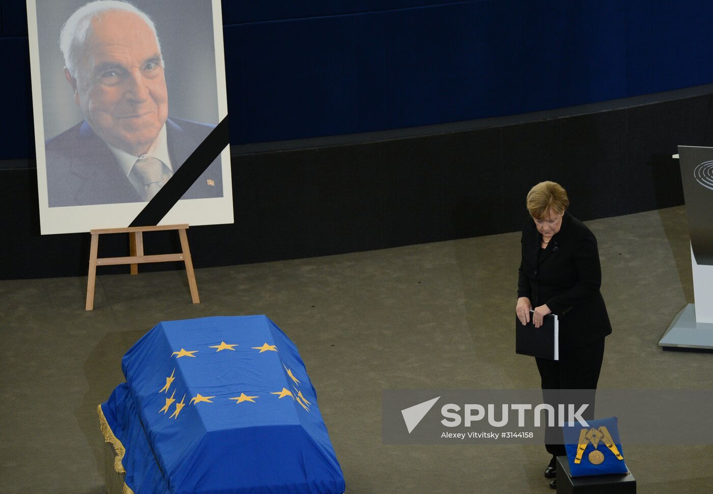 Memorial service for former German Chancellor Helmut Kohl