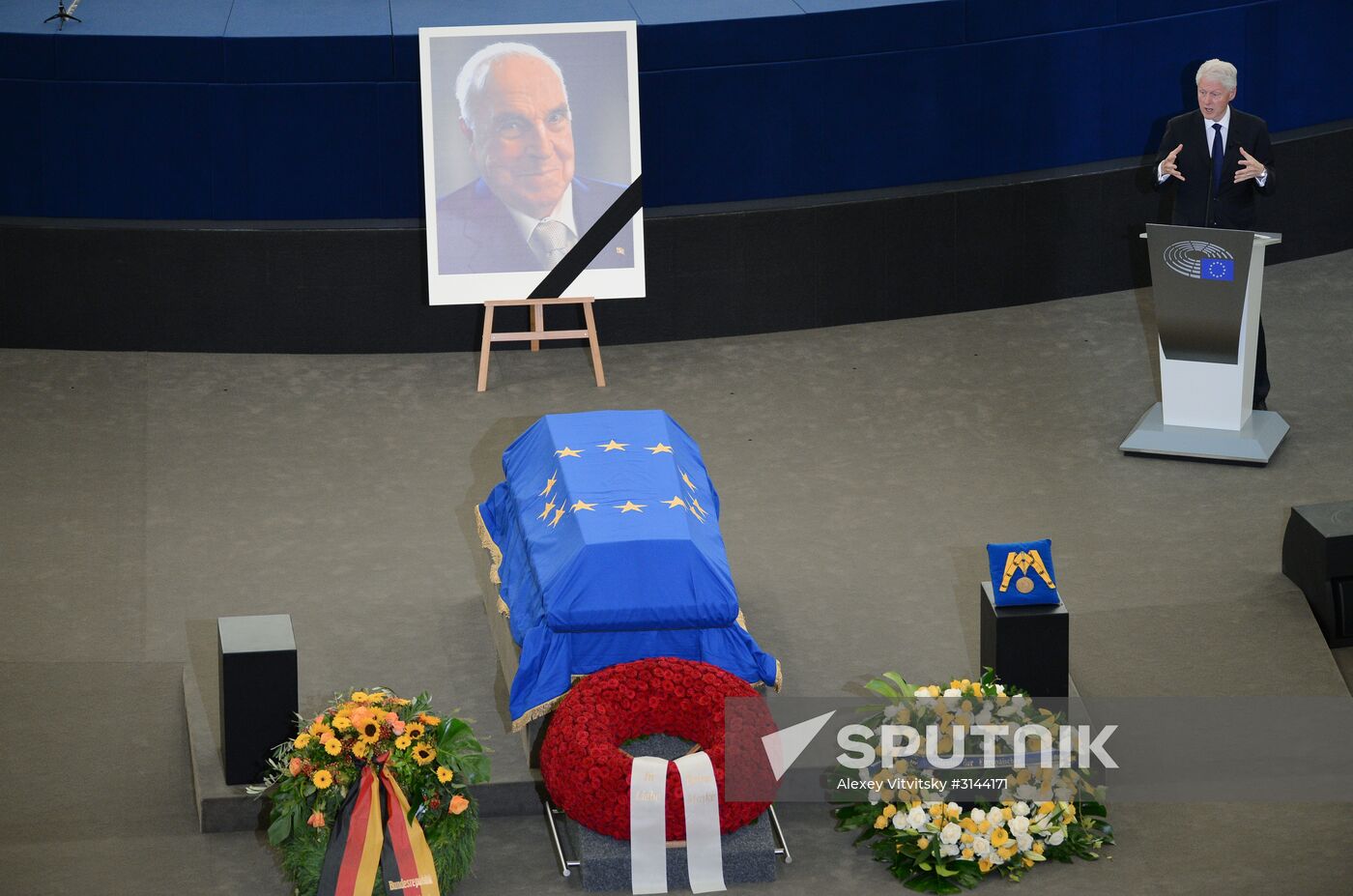 Memorial service for former German Chancellor Helmut Kohl