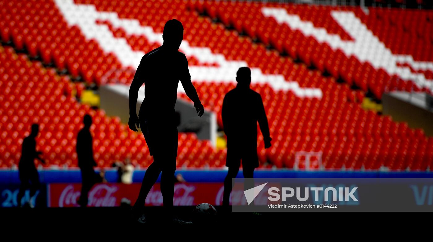 Football. 2017 FIFA Confederations Cup. Training session of Mexico’s national team