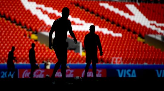 Football. 2017 FIFA Confederations Cup. Training session of Mexico’s national team