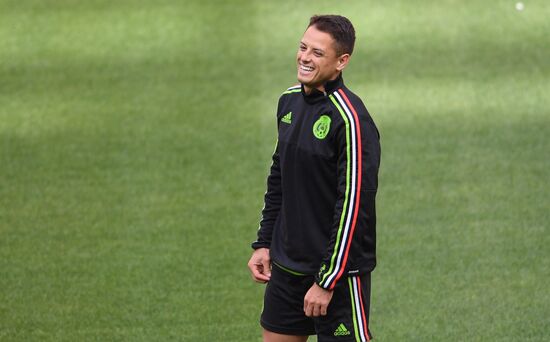Football. 2017 FIFA Confederations Cup. Training session of Mexico’s national team