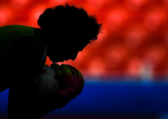 Football. 2017 FIFA Confederations Cup. Training session of Mexico’s national team