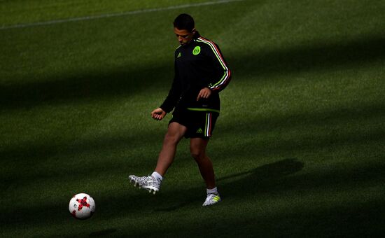 Football. 2017 FIFA Confederations Cup. Training session of Mexico’s national team