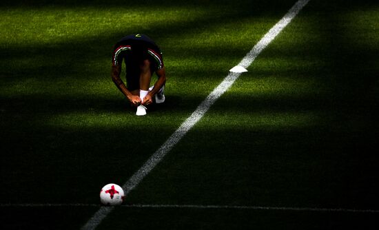 Football. 2017 FIFA Confederations Cup. Training session of Mexico’s national team
