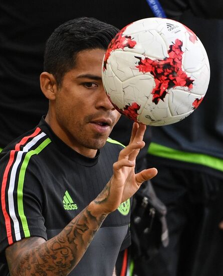 Football. 2017 FIFA Confederations Cup. Training session of Mexico’s national team