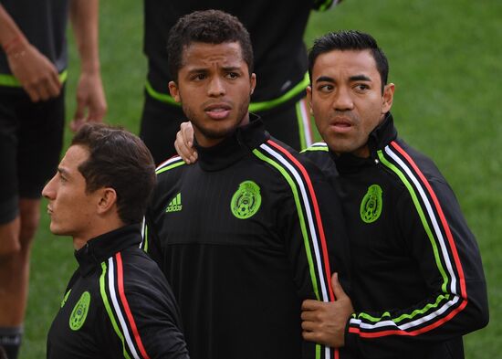 Football. 2017 FIFA Confederations Cup. Training session of Mexico’s national team