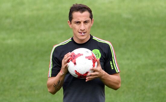 Football. 2017 FIFA Confederations Cup. Training session of Mexico’s national team