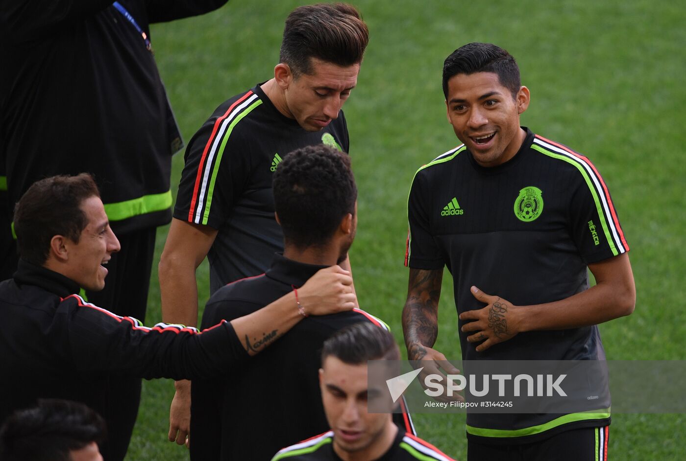 Football. 2017 FIFA Confederations Cup. Training session of Mexico’s national team