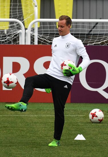 Football. 2017 FIFA Confederations Cup. Training session of Germany’s national team