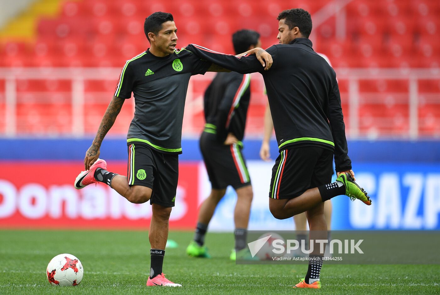 Football. 2017 FIFA Confederations Cup. Training session of Mexico’s national team
