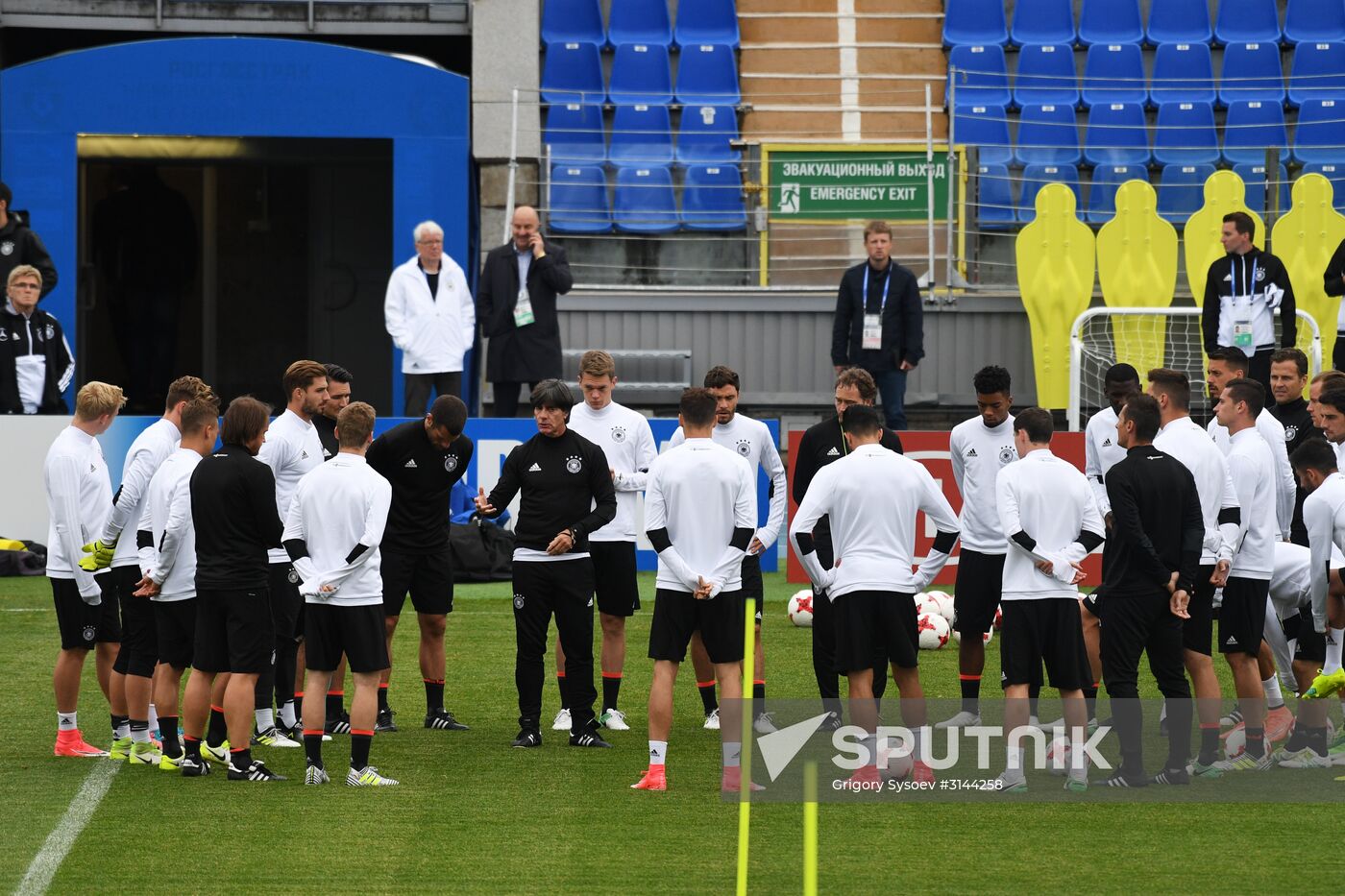 Football. 2017 FIFA Confederations Cup. Training session of Germany’s national team