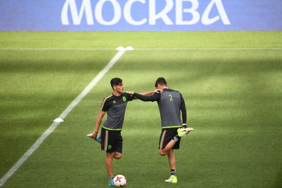 Football. 2017 FIFA Confederations Cup. Training session of Mexico’s national team