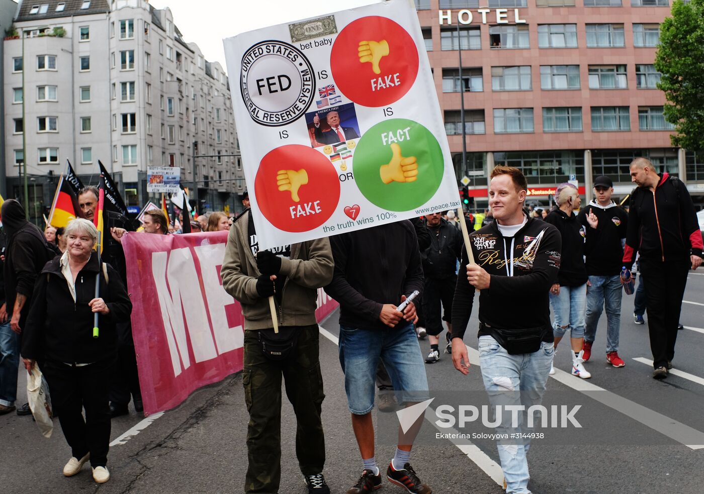 Protest rally in Berlin