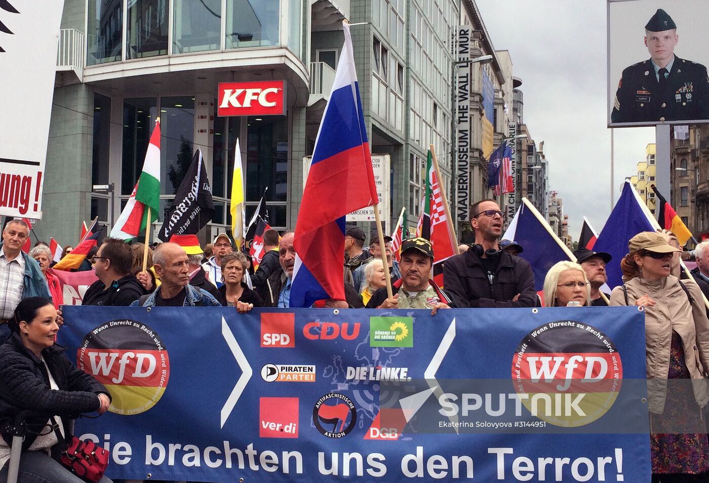 Protest rally in Berlin