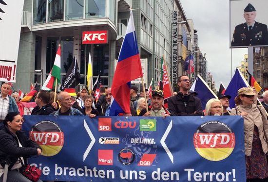 Protest rally in Berlin