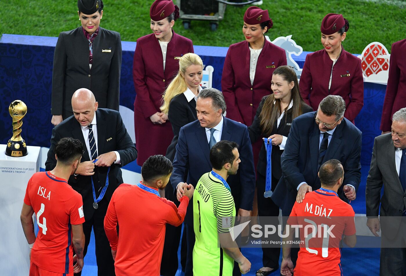 Football. 2017 FIFA Confederations Cup. Medal ceremony