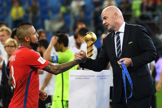 Football. 2017 FIFA Confederations Cup. Medal ceremony