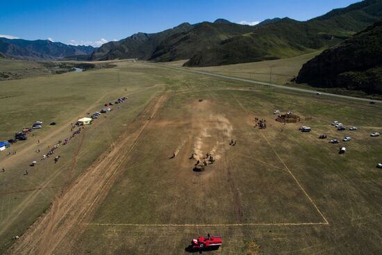 Kok-Boru traditional equestrian tournament in Altai Republic