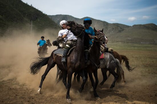 Kok-Boru traditional equestrian tournament in Altai Republic