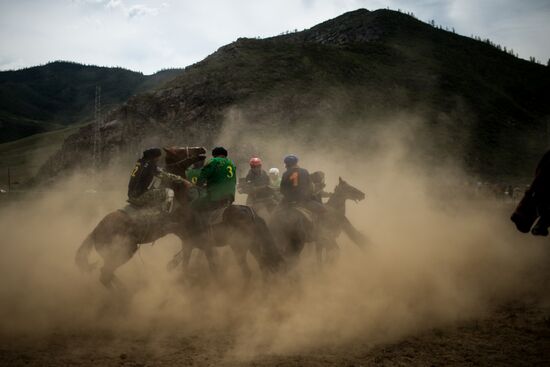 Kok-Boru traditional equestrian tournament in Altai Republic
