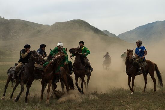 Kok-Boru traditional equestrian tournament in Altai Republic