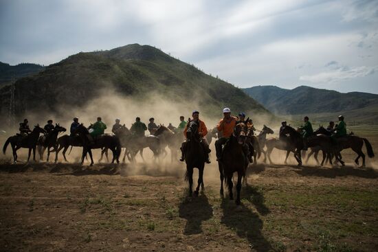 Kok-Boru traditional equestrian tournament in Altai Republic