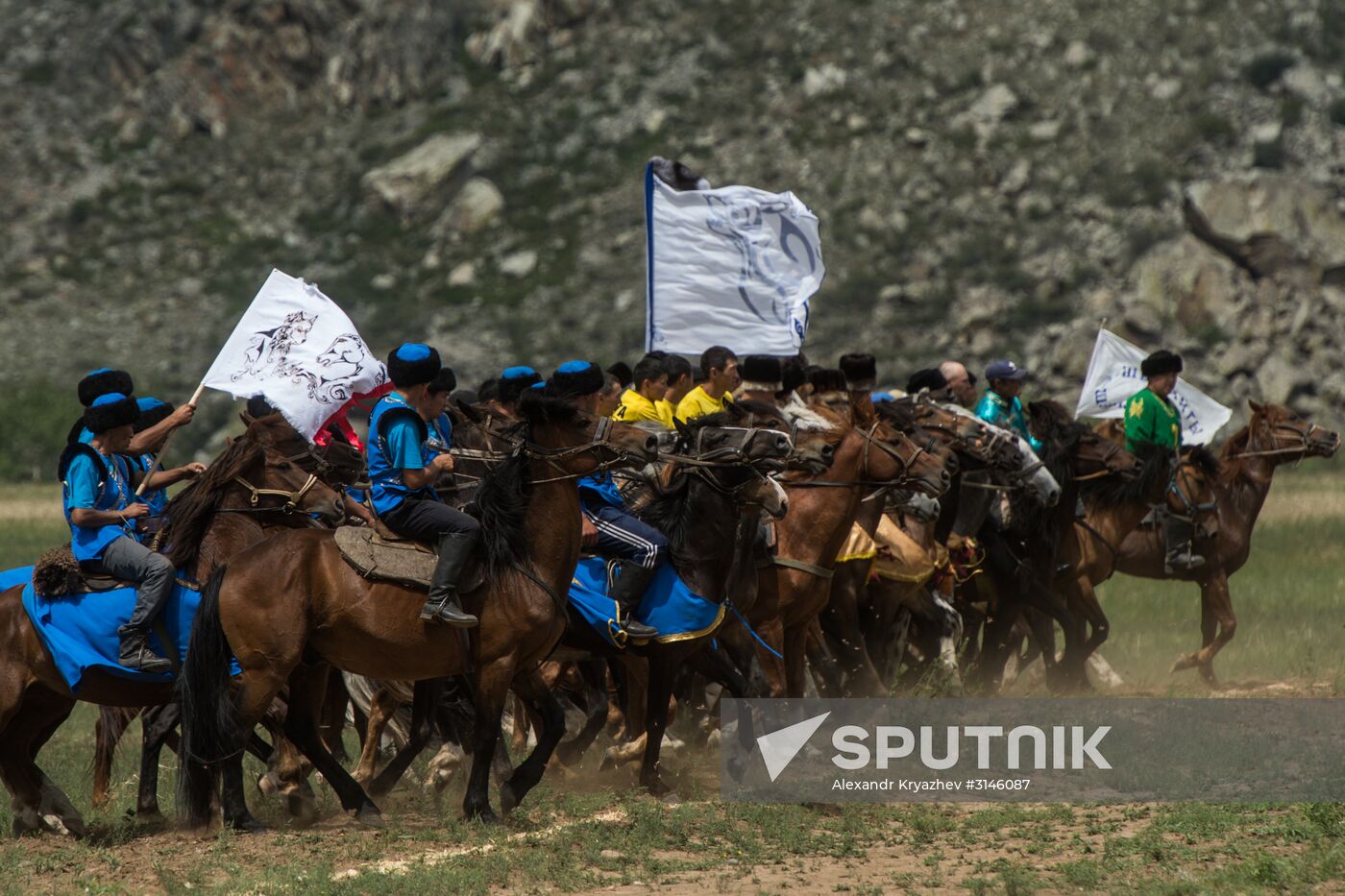 Kok-Boru traditional equestrian tournament in Altai Republic