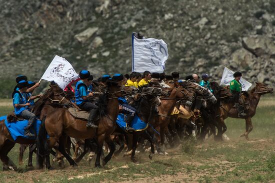 Kok-Boru traditional equestrian tournament in Altai Republic