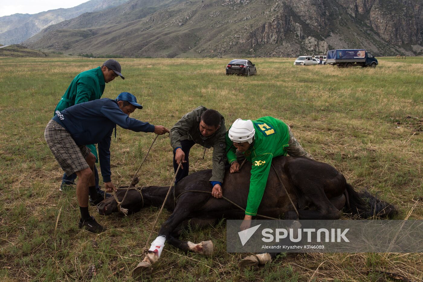 Kok-Boru traditional equestrian tournament in Altai Republic