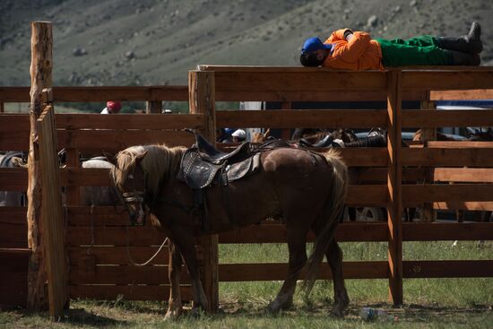 Kok-Boru traditional equestrian tournament in Altai Republic
