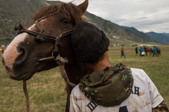 Kok-Boru traditional equestrian tournament in Altai Republic