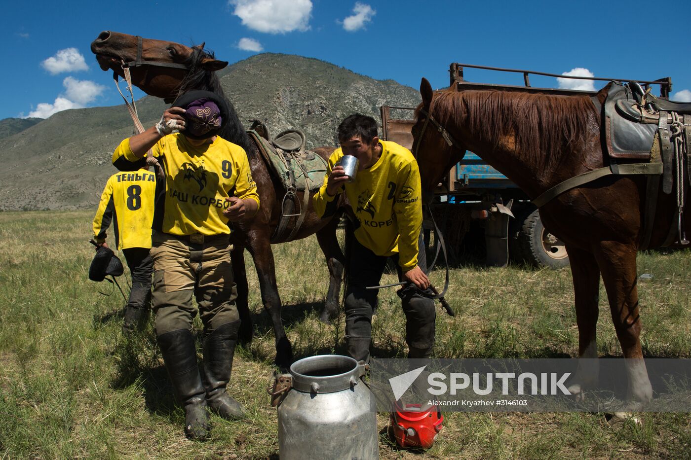 Kok-Boru traditional equestrian tournament in Altai Republic