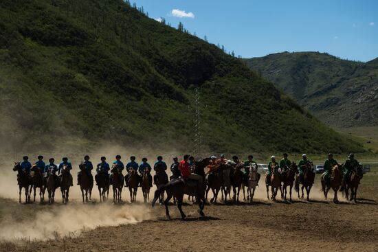 Kok-Boru traditional equestrian tournament in Altai Republic