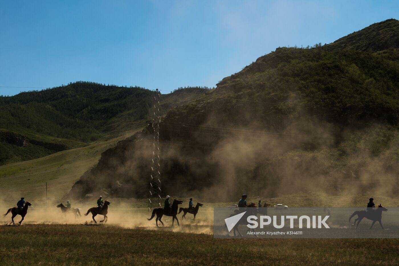 Kok-Boru traditional equestrian tournament in Altai Republic