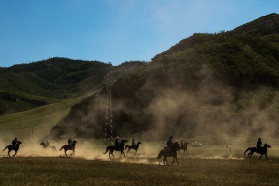 Kok-Boru traditional equestrian tournament in Altai Republic
