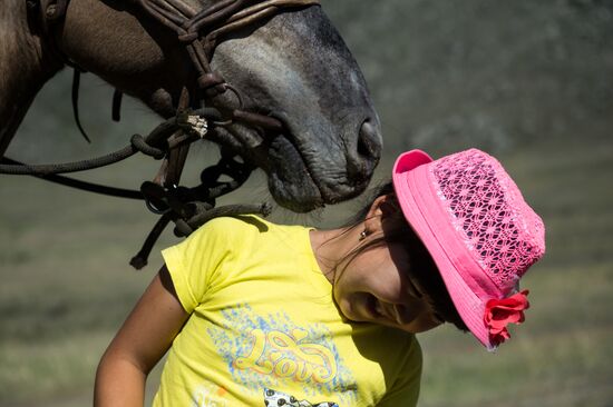Kok-Boru traditional equestrian tournament in Altai Republic