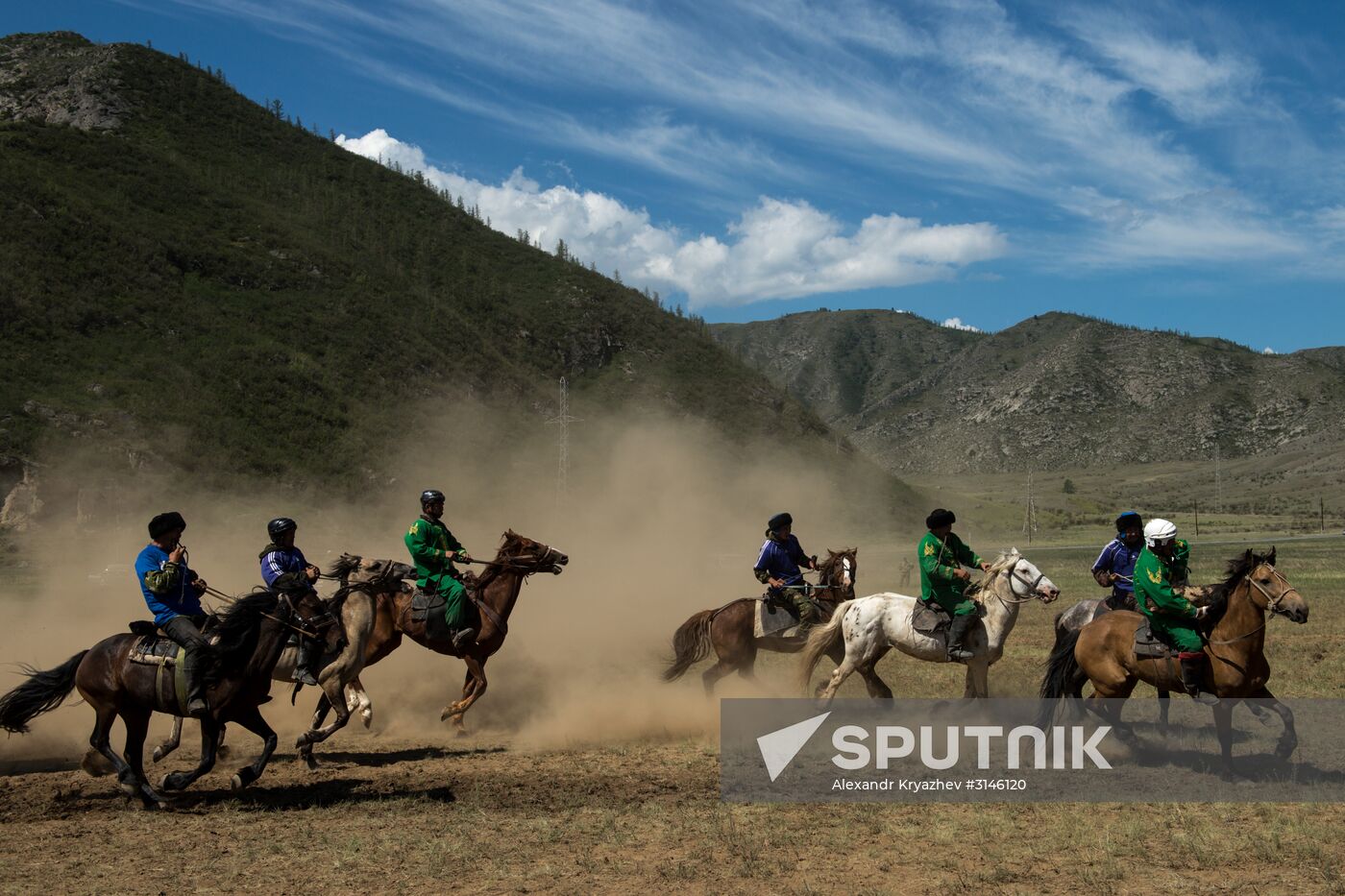 Kok-Boru traditional equestrian tournament in Altai Republic