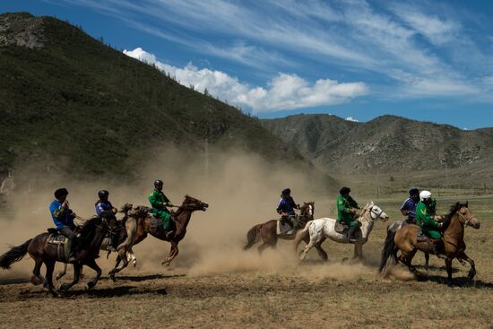 Kok-Boru traditional equestrian tournament in Altai Republic