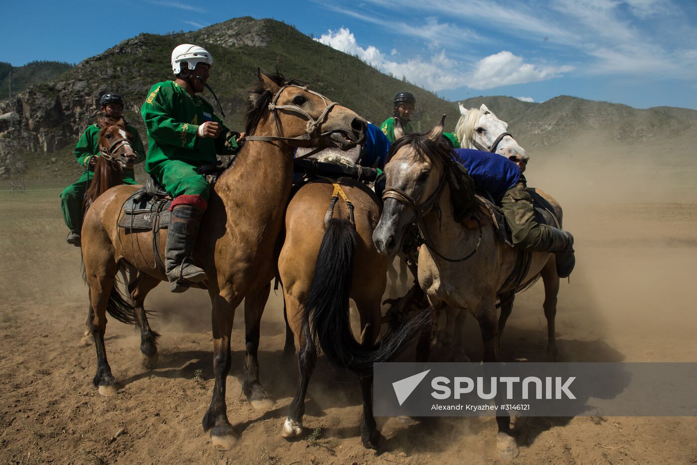 Kok-Boru traditional equestrian tournament in Altai Republic