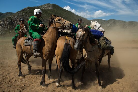 Kok-Boru traditional equestrian tournament in Altai Republic